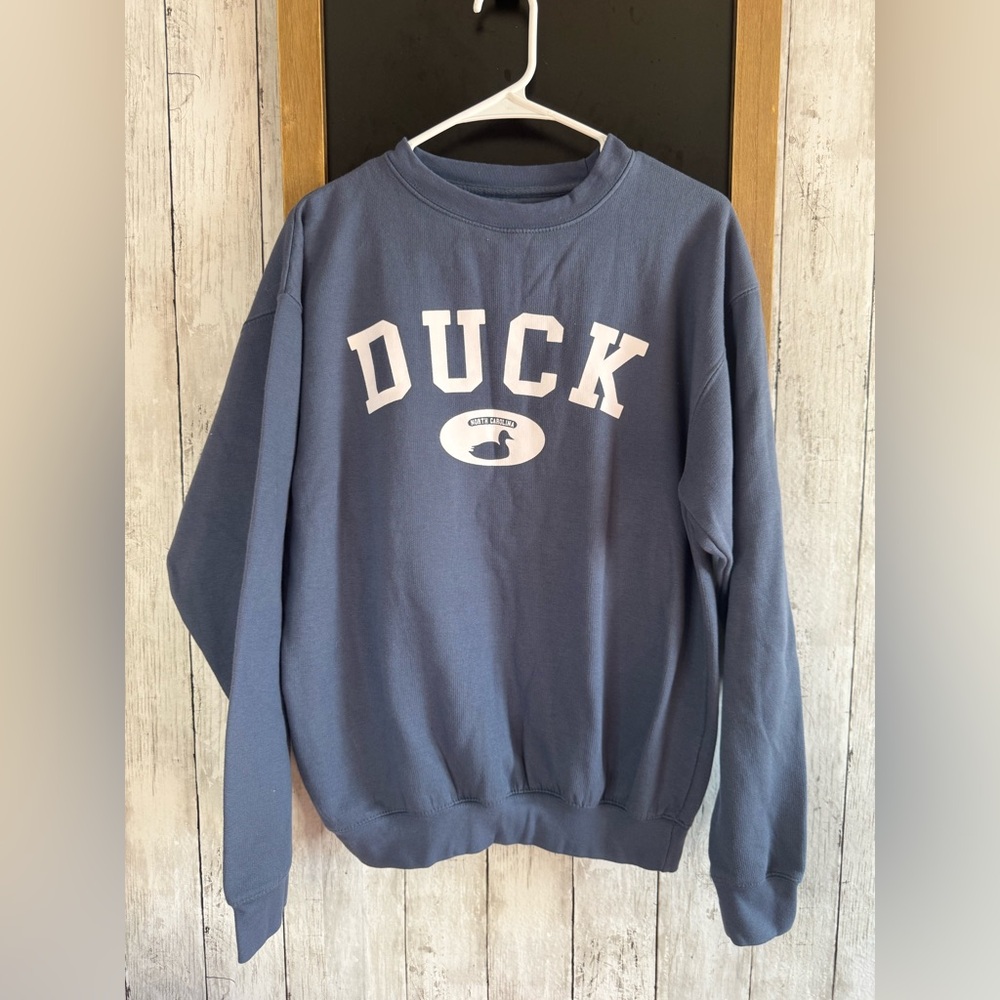 Outer Banks North Carolina Authentic Women’s  Medium DUCK Sweatshirt Blue
